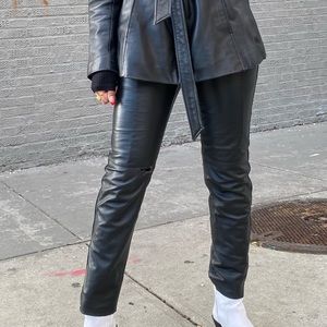 GENUINE LEATHER BLACK PANTS !!